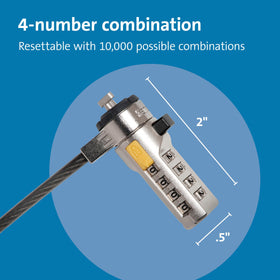 Kensington T-bar lock head close-up demonstrating secure internal anchoring