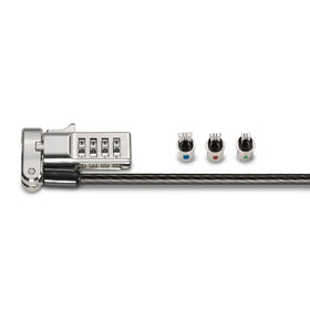 Kensington interchangeable lock tips and tether showing quick compatibility