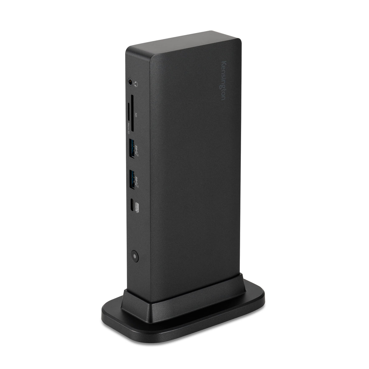 Kensington triple-display USB-C dock set up for Dell enhances multitasking and workspace organization.