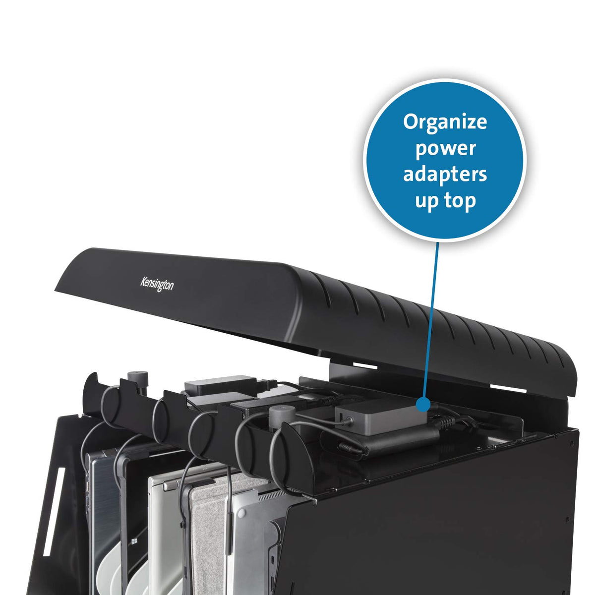 Kensington Universal AC Charge Station outlets and surge protection keep devices safe
