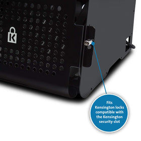 Kensington Universal AC Lock & Charge Station side view highlighting the sturdy metal frame for daily use