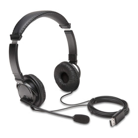 Kensington K97601WW front view headphones show comfortable headband and clear sound