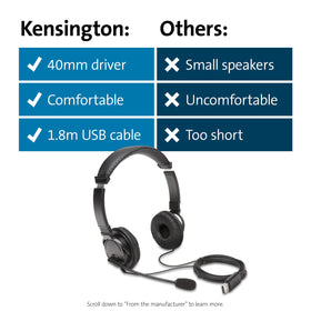Kensington K97601WW safe listening limit of 94 dB for audio awareness