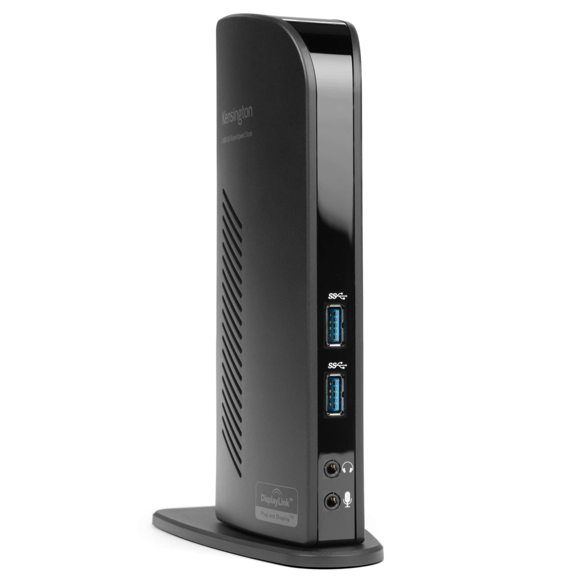 Kensington USB 3.0 dock setup with multiple ports for easier workstation expansion.