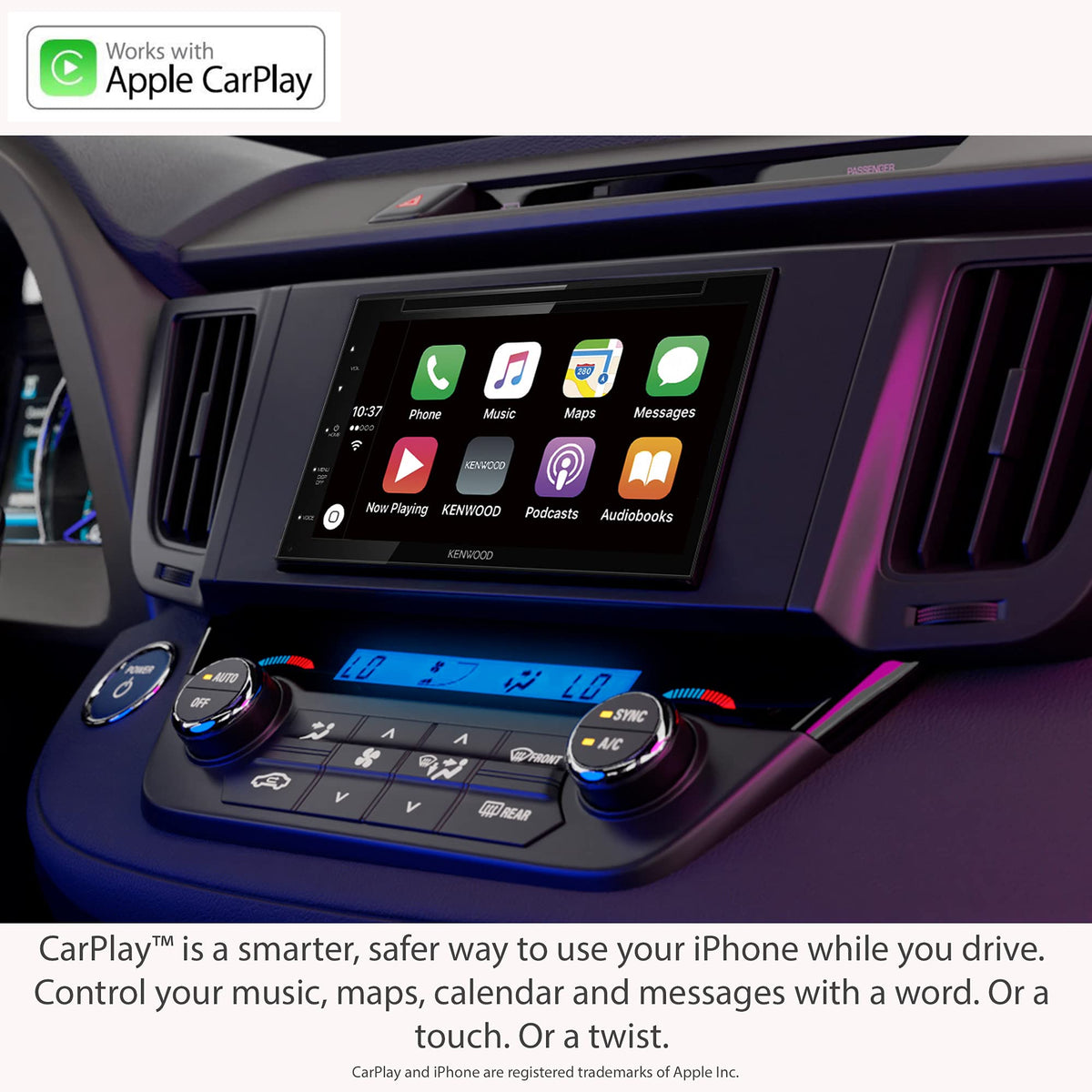 Kenwood DDX5707S built-in radio tuner for up-to-date entertainment