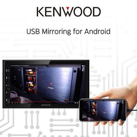 Kenwood DMX129BT Bluetooth for hands-free calls and wireless audio streaming.