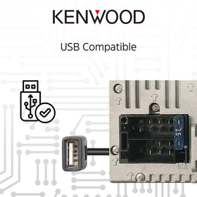 Kenwood DMX129BT USB mirroring enables Android screen on car display.