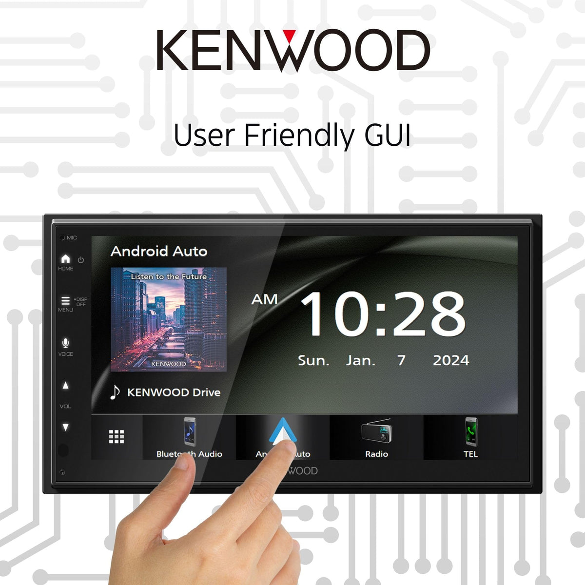 Kenwood DMX4710S front/rear/sub outputs support enhanced speaker setups.