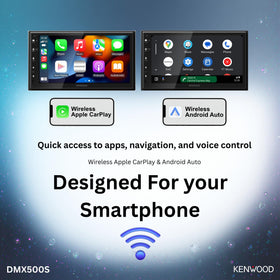 Kenwood DMX500S 13-band EQ offers precise sound tuning for any car setup.