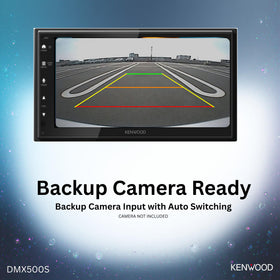 Kenwood DMX500S backup camera input helps with parking and safety.