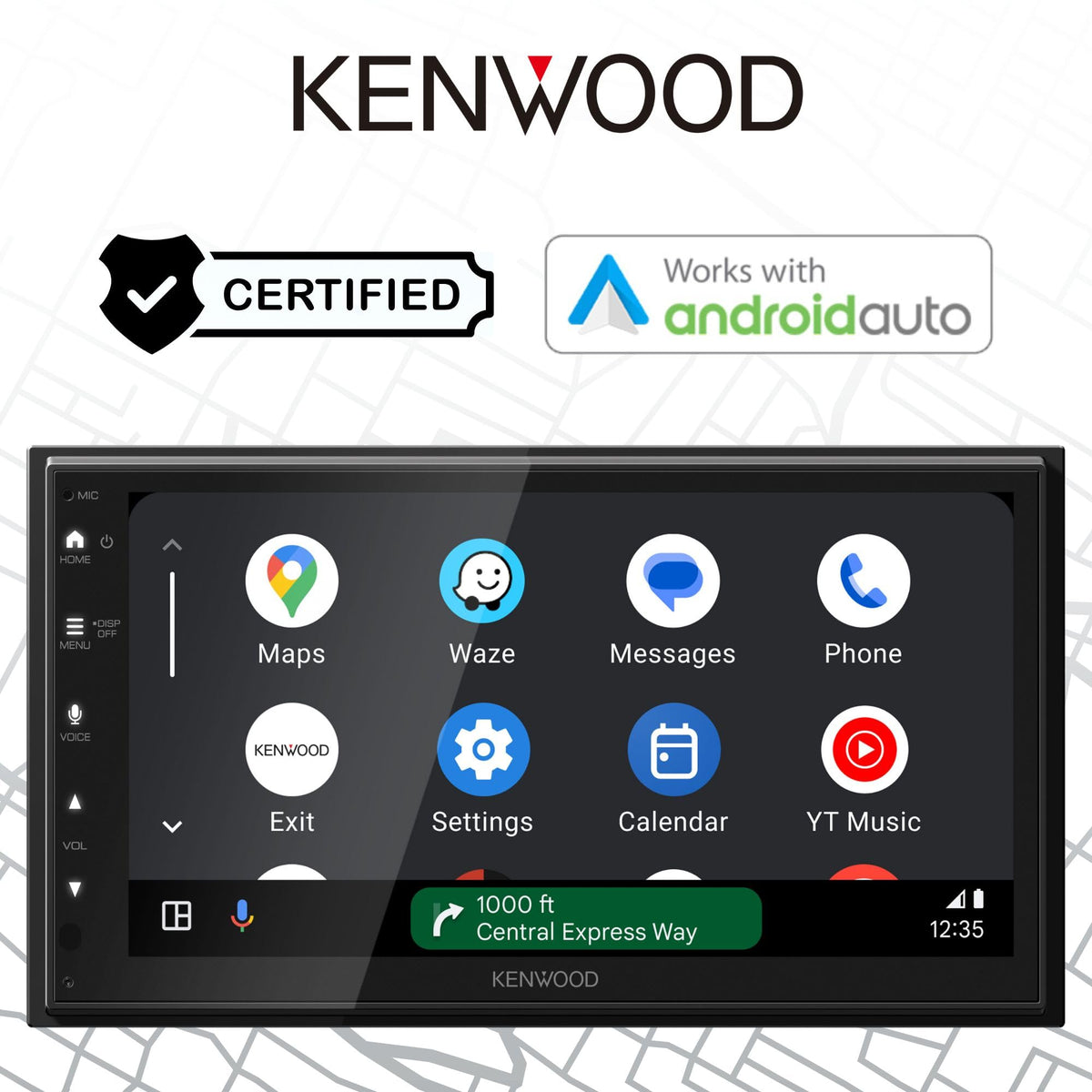 Kenwood DMX5710S wireless Apple CarPlay view enabling hands-free use