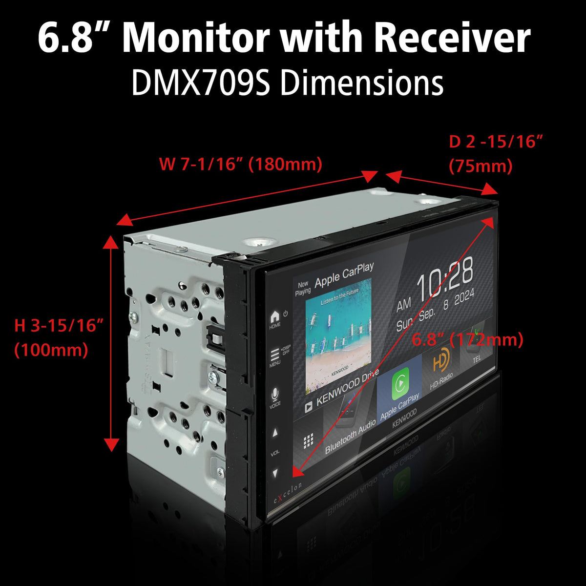 Kenwood DMX709S Android Auto compatibility supports Maps and Waze for safer navigation.