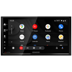 Kenwood DMX709S Apple CarPlay interface for hands free navigation and messaging.