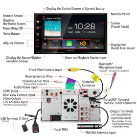 Kenwood DMX709S Bluetooth connectivity enables hands free calls and streaming audio.
