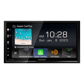 Kenwood DMX709S wired CarPlay showing seamless iPhone integration on the road