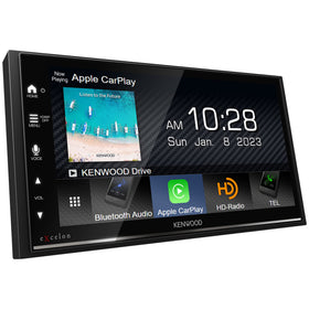 Kenwood DMX809S AM/FM HD Radio for clear broadcasts.
