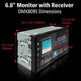 Kenwood DMX809S wireless CarPlay for hands-free iPhone navigation.