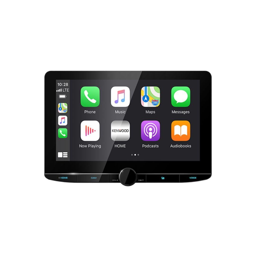 Kenwood DNR1007XR built-in HD Radio adds more stations for clear audio.