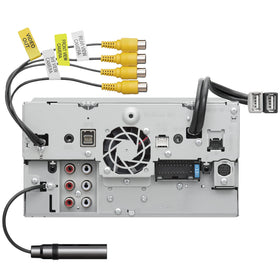 Kenwood DNX697S four-camera inputs for flexible parking and driving awareness.