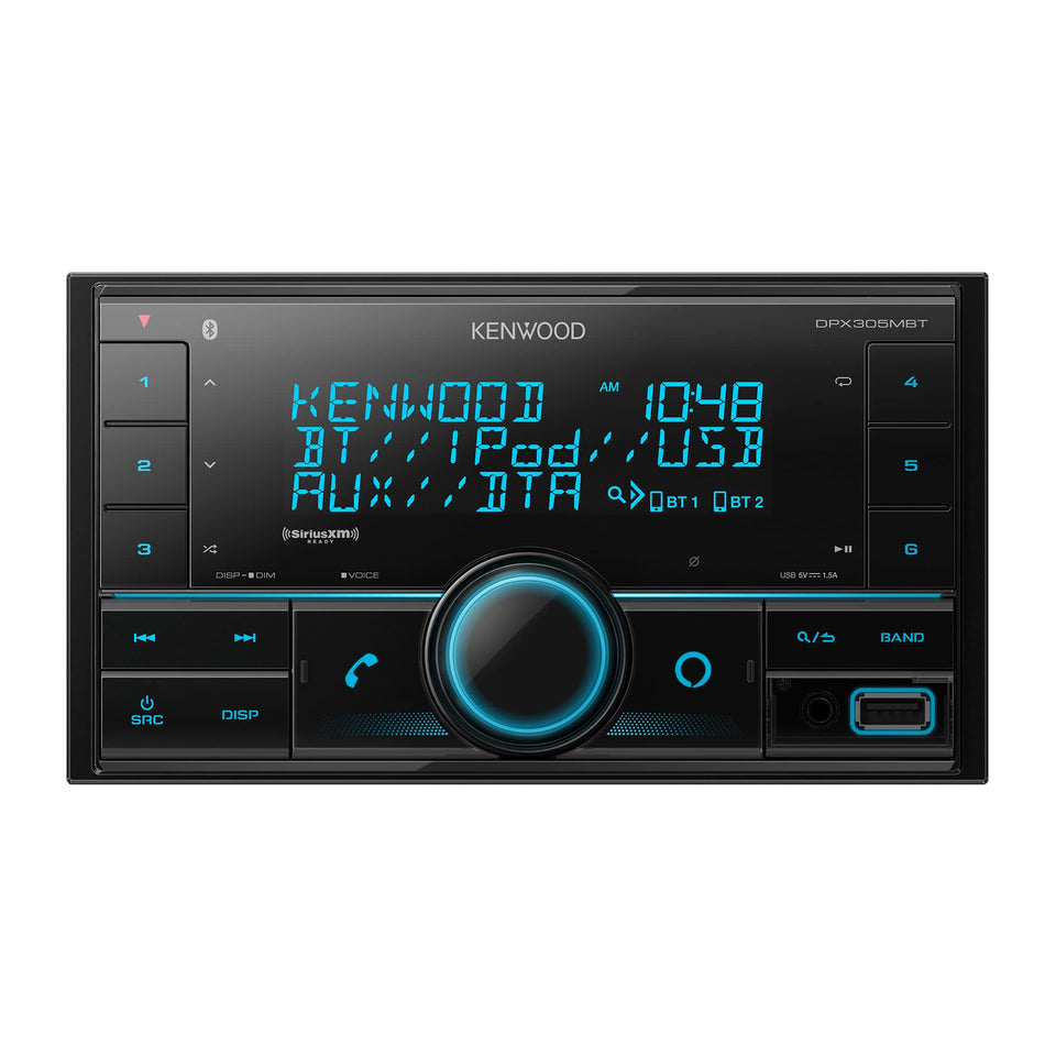 Kenwood DPX305MBT Bluetooth Direct Access button supports quick wireless pairing during drives