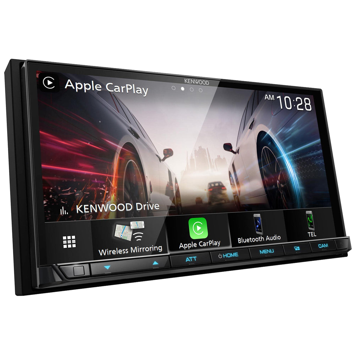 Kenwood eXcelon DMX908S Android Auto wired and wireless compatibility improves smartphone integration.
