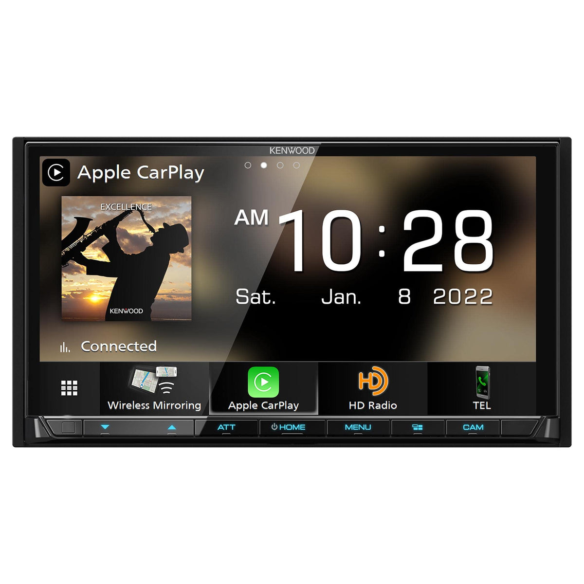Kenwood eXcelon DMX908S 13-band graphic EQ for precise sound tuning in your car.