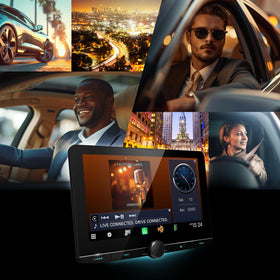 DMX1058XR four camera inputs with HD rear guidelines for parking