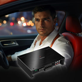 Kenwood eXcelon X803-5 wired remote enabling subwoofer level adjustments from the driver seat