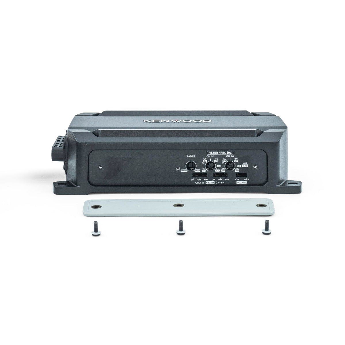 Kenwood KAC-M5024BT corrosion-resistant chassis with stainless screws.