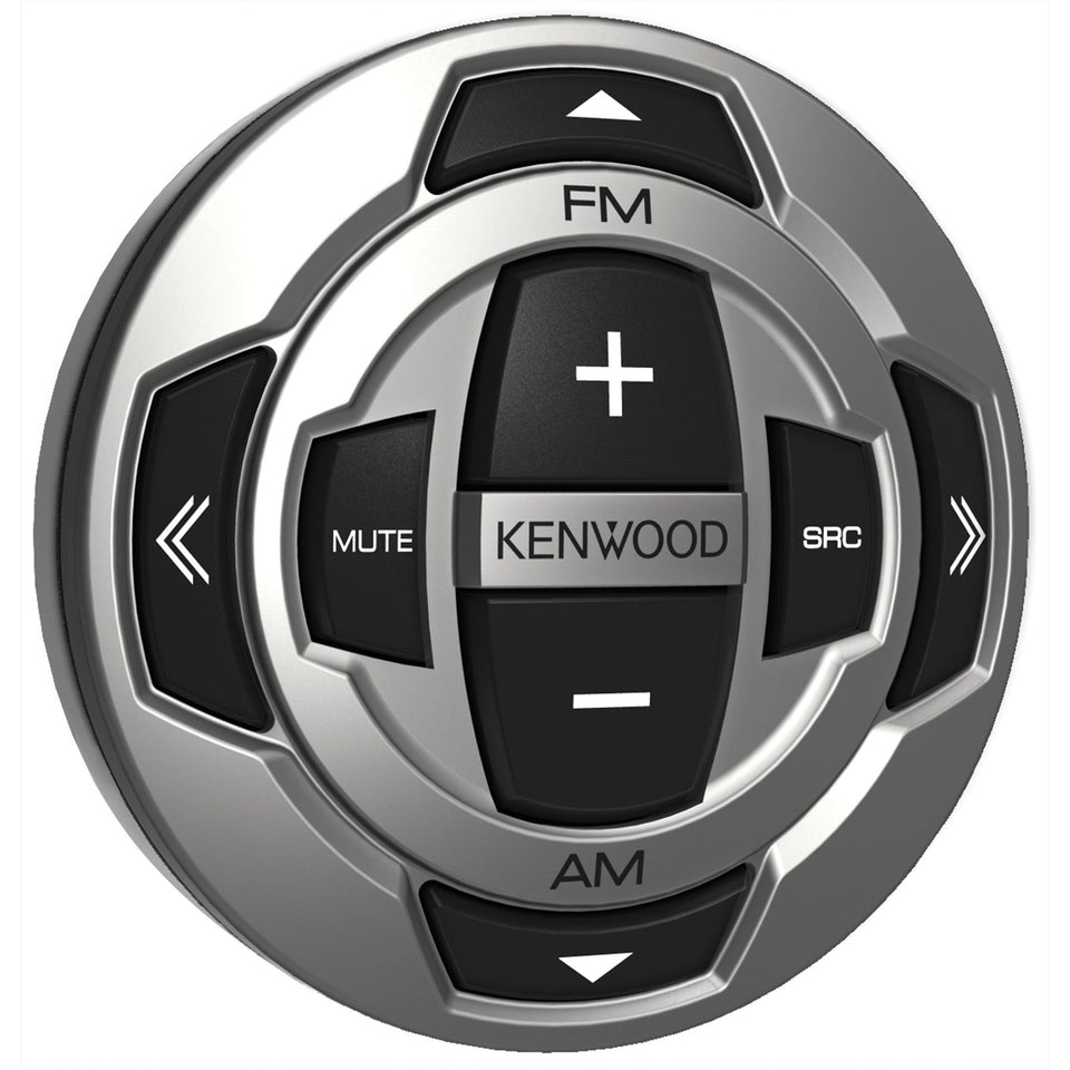 Kenwood KCA-RC35MR remote front view for marine control, easy deck-level access.
