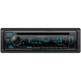 Kenwood KDC-BT35 front panel display shows track info for easy navigation.
