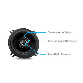 Kenwood KFC-1398RS rubber surround supports durable bass performance over time
