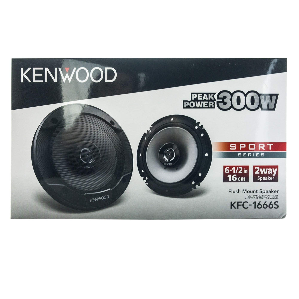 Kenwood close-up of polypropylene cone highlighting durable mid-bass impact