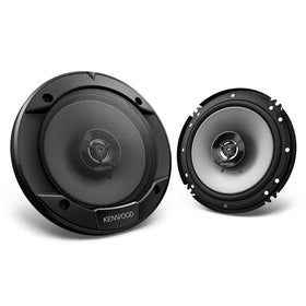 Kenwood KFC-1666S front view showing grill and cone, improving cabin audio clarity