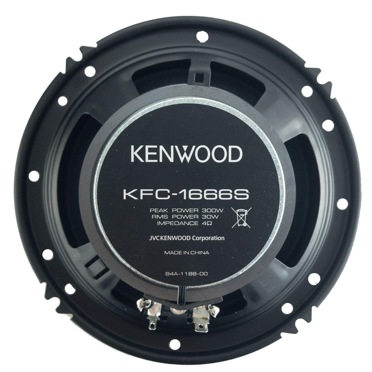 Kenwood speaker mounted in car door demonstrating easy installation benefit