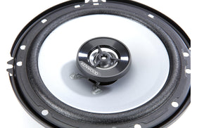 Kenwood KFC 2-way coaxial speakers with dome tweeter for smooth high frequencies