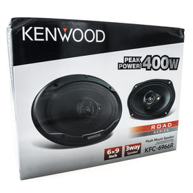 Kenwood KFC-6966R 3-way system provides detailed highs and tight bass.