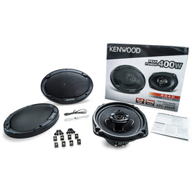 Kenwood KFC-6966R 400W peak power boosts car audio performance.