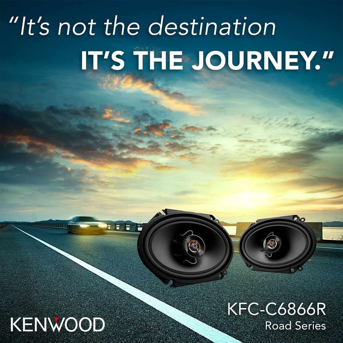 Kenwood KFC-C6866R 6x8 coaxial design fits common car panels
