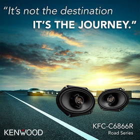 Kenwood KFC-C6866R 6x8 coaxial design fits common car panels