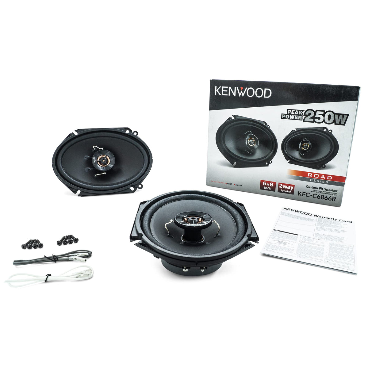 Kenwood KFC-C6866R low-profile tweeter height eases installation