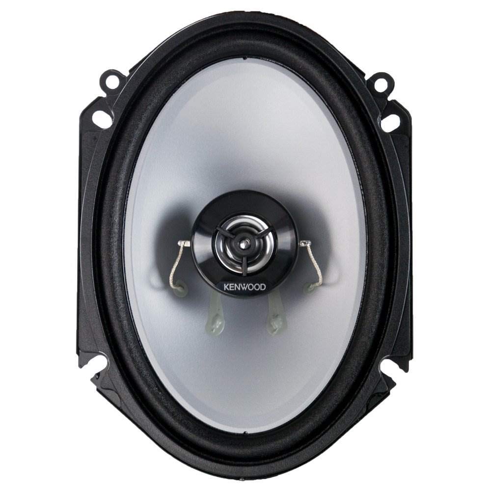 Kenwood KFC-C6866S paper woofer cone close-up highlighting natural mids