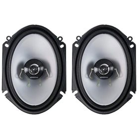 Kenwood KFC-C6866S front view showing grille and cone for improved sound