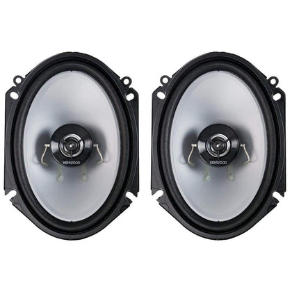 Kenwood KFC-C6866S front view showing grille and cone for improved sound
