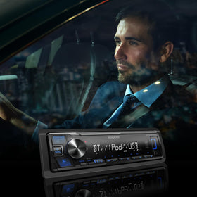 Kenwood KMM-BT270U AM/FM tuner with digital display for clear reception