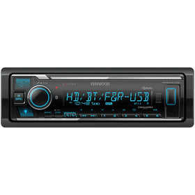 Kenwood KMM-X705 Excelon front display with variable color lighting for easy, stylish control.