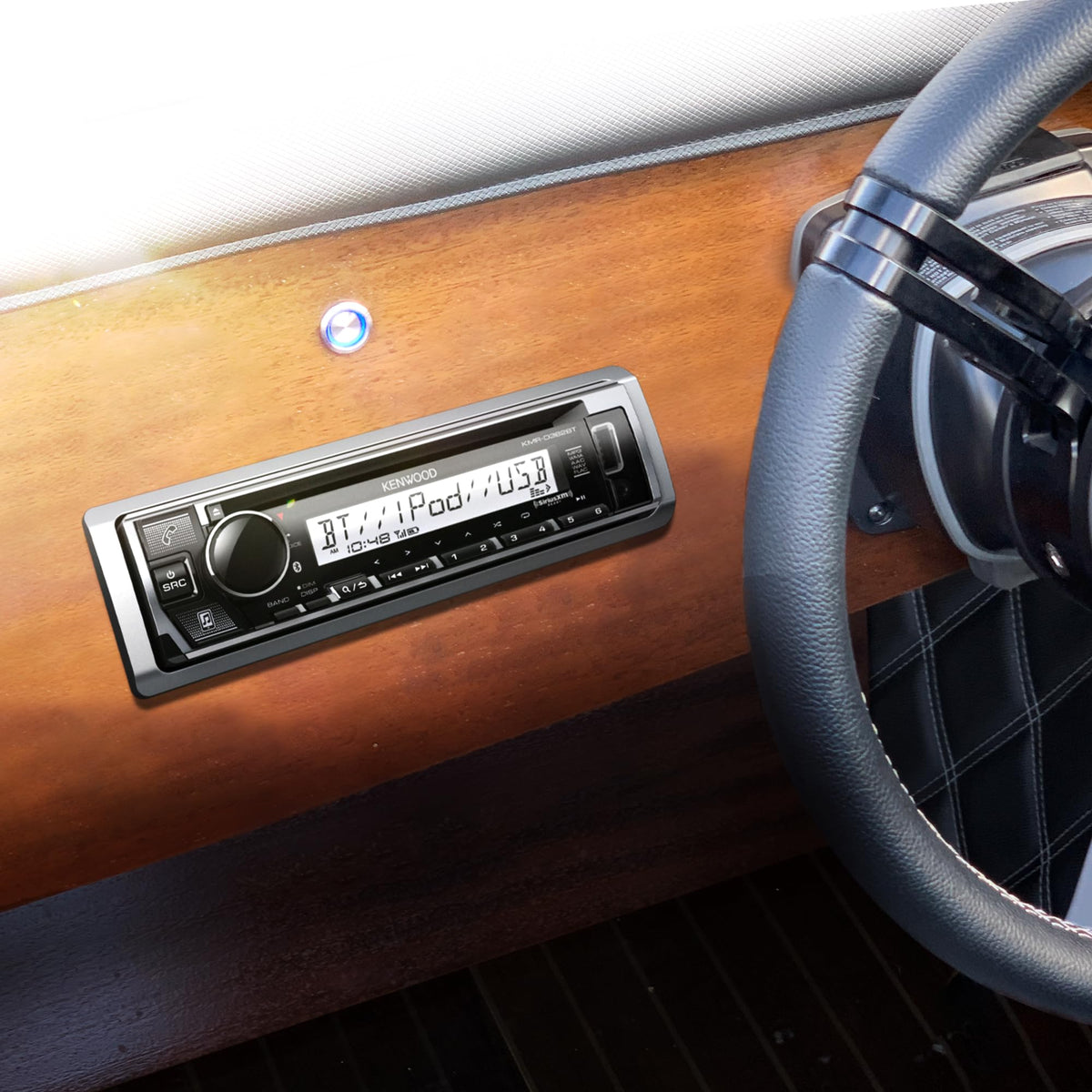 Kenwood KMR-D382BT expandable RCA outputs for added speakers.
