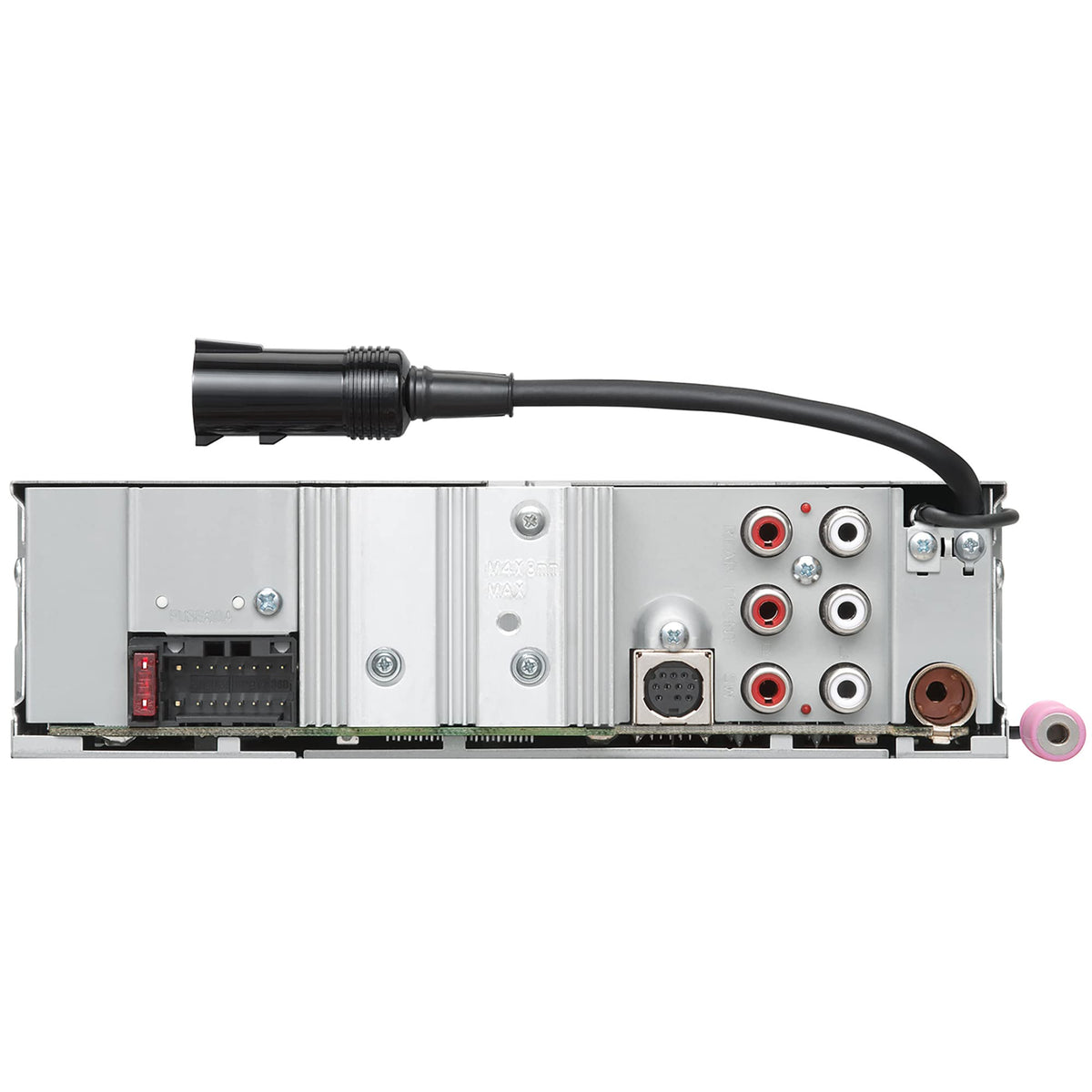 Kenwood KMR-M332BT AUX input for versatile source options in any vehicle.