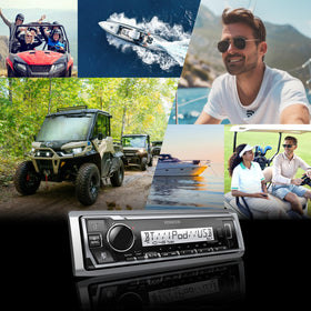 Kenwood KMR-M332BT built-in microphone for clear hands-free calls.