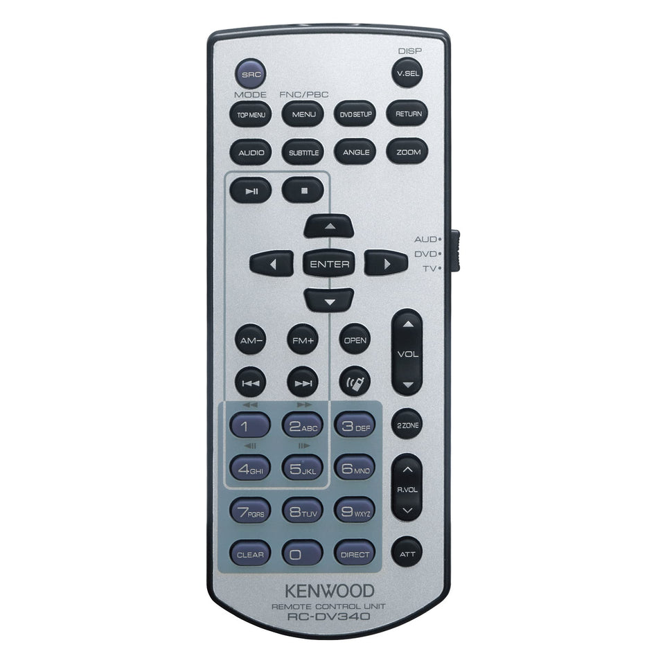 Kenwood RC-DV340 front view showing buttons and clear control layout for easier operation